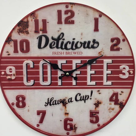 BeoXL - Wandklok retro Coffee Red