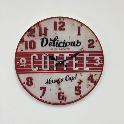 BeoXL - Wandklok retro Coffee Red
