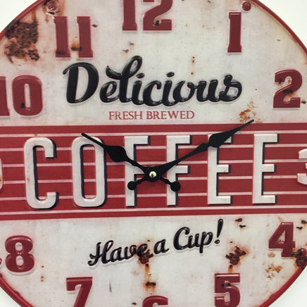 BeoXL - Wandklok retro Coffee Red