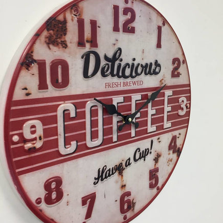 BeoXL - Wandklok retro Coffee Red