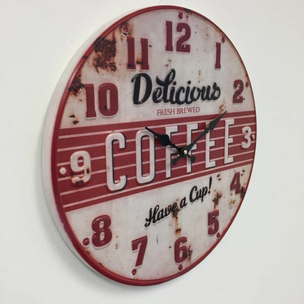 BeoXL - Wandklok retro Coffee Red