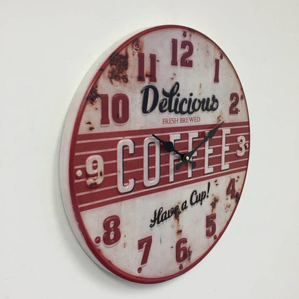 BeoXL - Wandklok retro Coffee Red