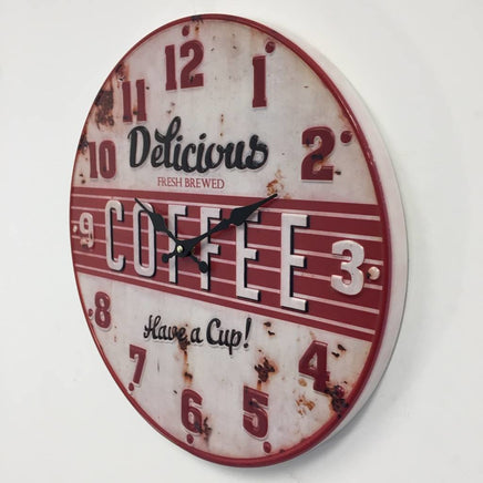 BeoXL - Wandklok retro Coffee Red