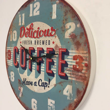 BeoXL - Wandklok retro Coffee Blue