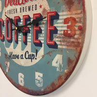 BeoXL - Wandklok retro Coffee Blue