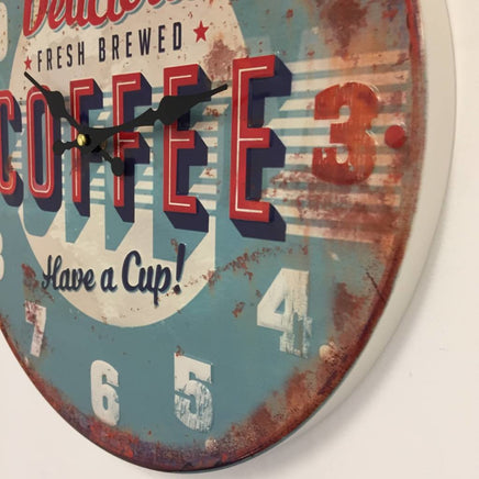 BeoXL - Wandklok retro Coffee Blue