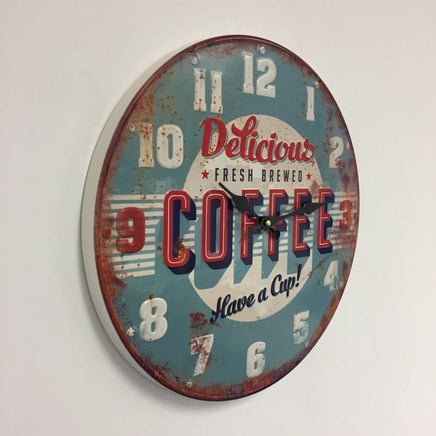 BeoXL - Wandklok retro Coffee Blue