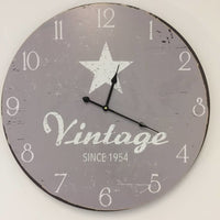 BeoXL - Wandklok Vintage Silver Star