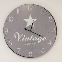 BeoXL - Wandklok Vintage Silver Star