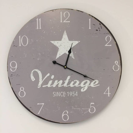 BeoXL - Wandklok Vintage Silver Star
