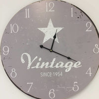 BeoXL - Wandklok Vintage Silver Star