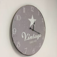 BeoXL - Wandklok Vintage Silver Star