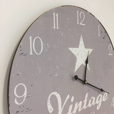 BeoXL - Wandklok Vintage Silver Star