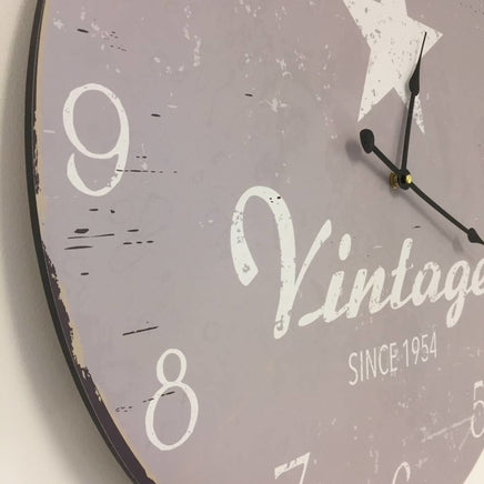 BeoXL - Wandklok Vintage Silver Star