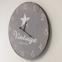 BeoXL - Wandklok Vintage Silver Star