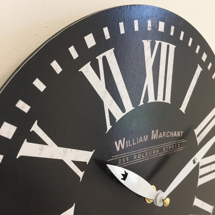 BeoXL - Wandklok William Marchant VINTAGE RETRO NOIR