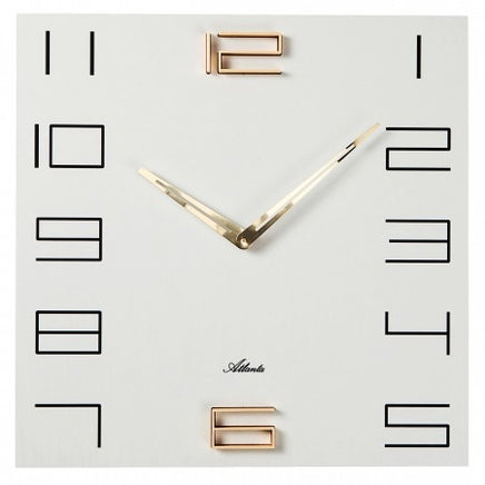 BeoXL - Wandklok Wit en Goud modern design