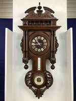 BeoXL - Willem III wandklok met baro- en thermometer - 1900
