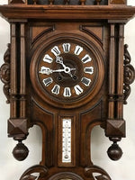 BeoXL - Willem III wandklok met baro- en thermometer - 1900