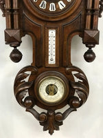 BeoXL - Willem III wandklok met baro- en thermometer - 1900