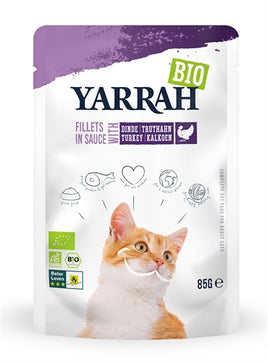 Yarrah Cat Biologische Filets Met Kalkoen In Saus