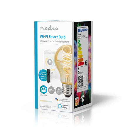 Nedis Wifilrt10A60 Smartlife Led Filamentlamp Wi-Fi E27 360 Lm 4.9 W Warm To Cool White 1800 - 6500 K Glas Android&Trade; / Ios Peer