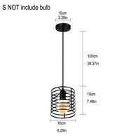 Homestyle Pro Mk014-B Industriële Hanglamp 16X19 Cm Zwart/Metaal