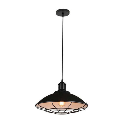 Homestyle Pro Mk106-Bb Industriële Hanglamp 40X25 Cm Zwart/Wit/Metaal