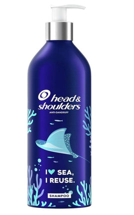 Hedi Head & Shoulders Classic Anti-Roos Shampoo Gevulde Navulbare Aluminium Fles 430 Ml
