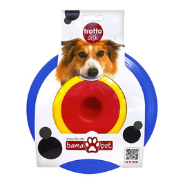 Bama Pet Trotto Disk Hondenspeelgoed 24.5X4.5 Cm Blauw/Geel/Rood