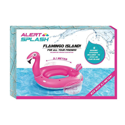 Alert Opblaasbaar Flamingo Eiland 310X270X175 Cm