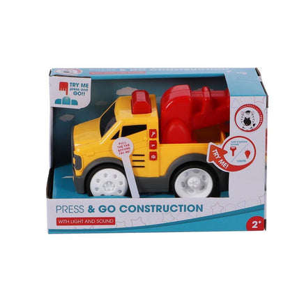 Basic Presschool Toys Press And Go Bouwwagen + Licht En Geluid Assorti