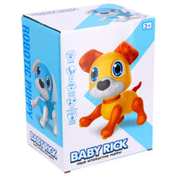 Overige Merken Robot Puppy Rick 20 Cm + Licht En Geluid Geel/Oranje