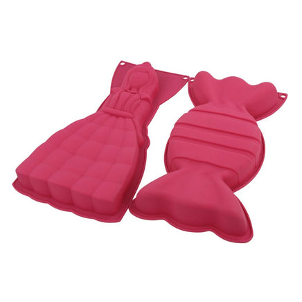 Basic Silicone Bakvorm Snoep/Princes 17X3X32 Cm Roze Assorti