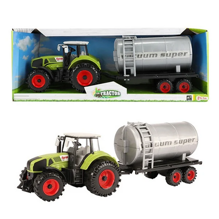 Tractor Met Watertank Groen 20Cm