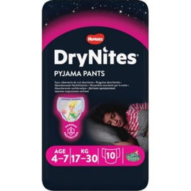 Huggies DryNites – Nachtbroekjes Meisjes 4-7 jaar 10 stuks