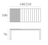 Siesta Atlantic Uitschuifbare Tuintafel Medium 140/210 Cm Wit