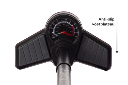 Amigo Luxe Fietspomp Met Drukmeter 11 Bar 73 Cm zwart