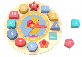Tooky Toy Winnie The Pooh Educatieve Houten Klokpuzzel 15-Delig