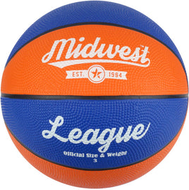 Midwest League Basketbal Unisex Blauw/Oranje Maat 7