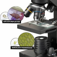 National Geographic Microscoopset 30 Cm 40-1280X Staal Zwart