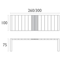 Siesta Vegas Uitschuifbare Tuintafel Xl 260/300 Cm Zwart