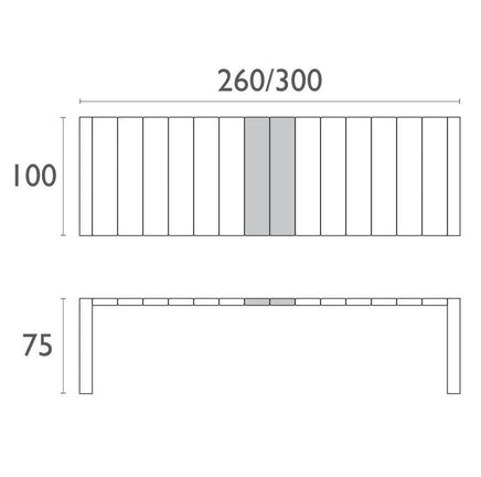 Siesta Vegas Uitschuifbare Tuintafel Xl 260/300 Cm Zwart