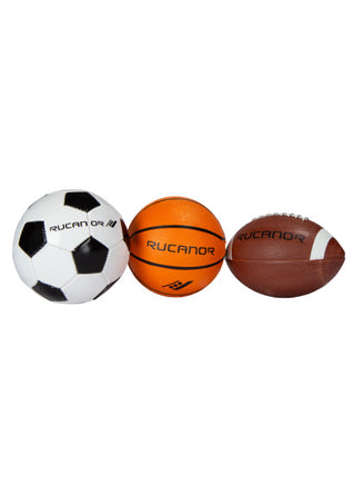 Rucanor Mini Ballenset 3 Stuks Junior Oranje/Bruin/Wit