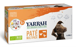 Yarrah Organic Hond Multipack Pate Kalkoen / Kip / Rund 6X150 GR