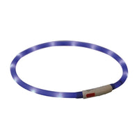 Trixie Halsband Usb Siliconen Lichtgevend Oplaadbaar Royal Blauw 70X1 CM