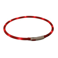 Trixie Halsband Usb Siliconen Lichtgevend Oplaadbaar Rood 70X1 CM