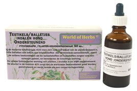 World Of Herbs Fytotherapie Testikel / Balletjes Indalen Hond 50 ML