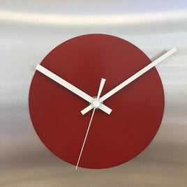 BeoXL - Wandklok THE SQUARE - RED CIRCLE - MODERN DUTCH DESIGN