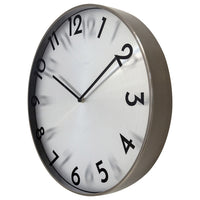 Nextime Ne-3289Gs Metalen Wandklok - 40Cm -Stille Klok - Metaal - &quot;Reflection&quot;